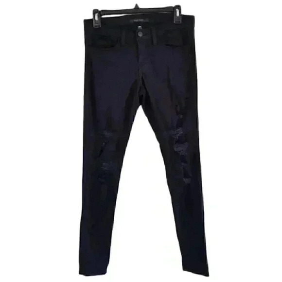 Frying Monkey Black Ripped Skinny Jeans 27 - Picture 2 of 7